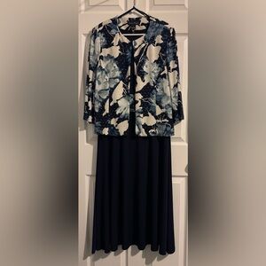 Jessica Howard 2-piece Floral Print Dress Set sz 16